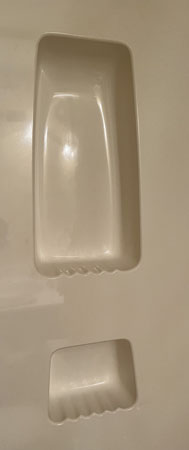 molded soap and shampoo holder