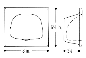 recessed soap holder diagram
