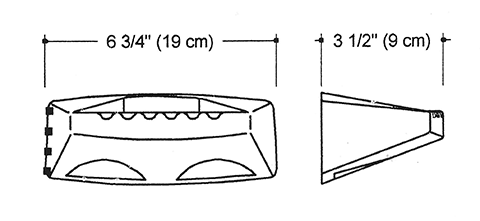 surface mount soap dish diagram